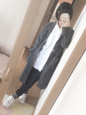 「アイテム（ステンカラーコート）」を使った、kyameeさん（レディース・158cm・10代）の冬コーディネート