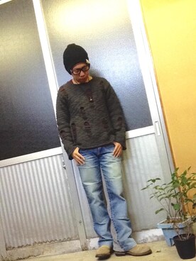 「recs（レックス）のアイテム」を使った、TAKERU.Nさん（メンズ・165cm）の冬コーディネート