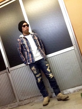 「recs（レックス）のアイテム」を使った、TAKERU.Nさん（メンズ・165cm）の冬コーディネート
