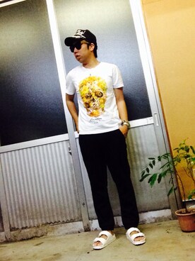 「CPH（シーピーエイチ）のアイテム（キャップ）」を使った、TAKERU.Nさん（メンズ・165cm）の夏コーディネート