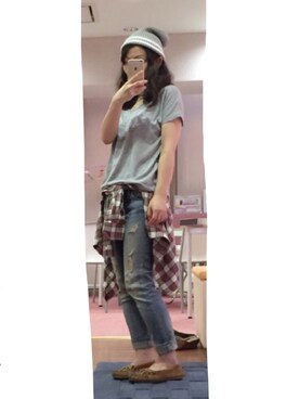 「ペタンコ靴」｜「アイテム（モカシン/デッキシューズ）」を使った、mikkoさん（レディース・150cm）の秋コーディネート