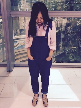 「アイテム（オールインワン・サロペット）」を使った、Talio Liさん（メンズ・175cm）の春コーディネート