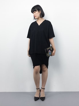 「EGOIST（エゴイスト）のアイテム（スカート）」を使った、ハマアイさん（レディース・161cm）の夏コーディネート