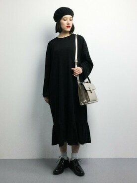 「PLAIN CLOTHING（プレーンクロージング）のアイテム（ワンピース/ドレス）」を使った、ハマアイさん（レディース・161cm）の夏コーディネート