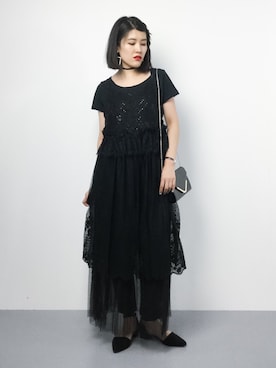 「Lost dessau（ロストデッサウ）のアイテム」を使った、ハマアイさん（レディース・161cm）の夏コーディネート