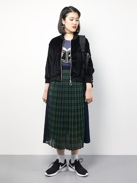 「WC（ダブル シー）のアイテム（バックパック/リュック）」を使った、ハマアイさん（レディース・161cm）の秋コーディネート
