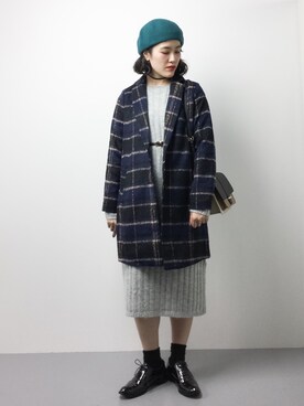 「reca（レカ）のアイテム（チェスターコート）」を使った、ハマアイさん（レディース・161cm）の秋コーディネート