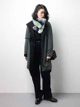 「rps（アールピーエス）のアイテム（その他アウター）」を使った、ハマアイさん（レディース・161cm）の秋コーディネート