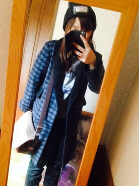 「grove（グローブ）のアイテム（その他アウター）」を使った、まいちぇるさん（レディース・156cm）の冬コーディネート