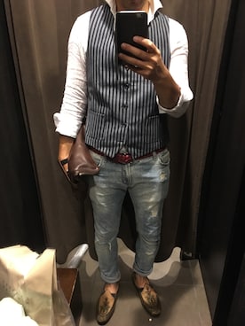 「STRAS BURGO（ストラスブルゴ）のアイテム」を使った、ニックDさん（メンズ・177cm）の夏コーディネート