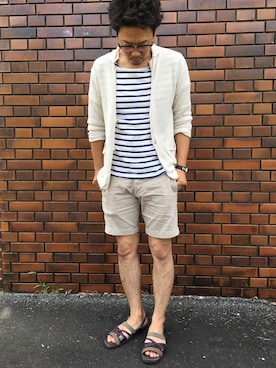 「Adam et Rope A・E・R（アダムエロペ）のアイテム（トップス）」を使った、ニックDさん（メンズ・177cm）の夏コーディネート
