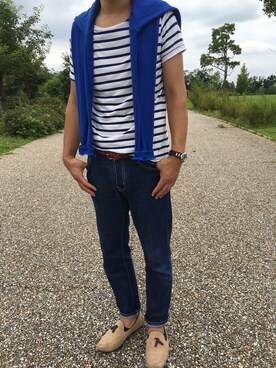 「STRAS BURGO（ストラスブルゴ）のアイテム」を使った、ニックDさん（メンズ・177cm）の夏コーディネート