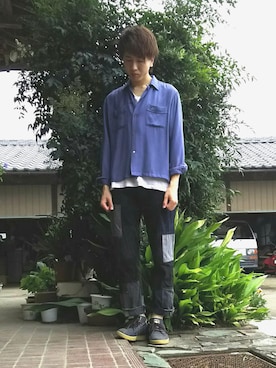 「レーヨンシャツ」｜「アイテム（その他）」を使った、Kohさん（メンズ・176cm）の夏コーディネート