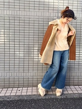 UNKNOWN.のムートンコートを使った人気ファッションコーディネート - WEAR