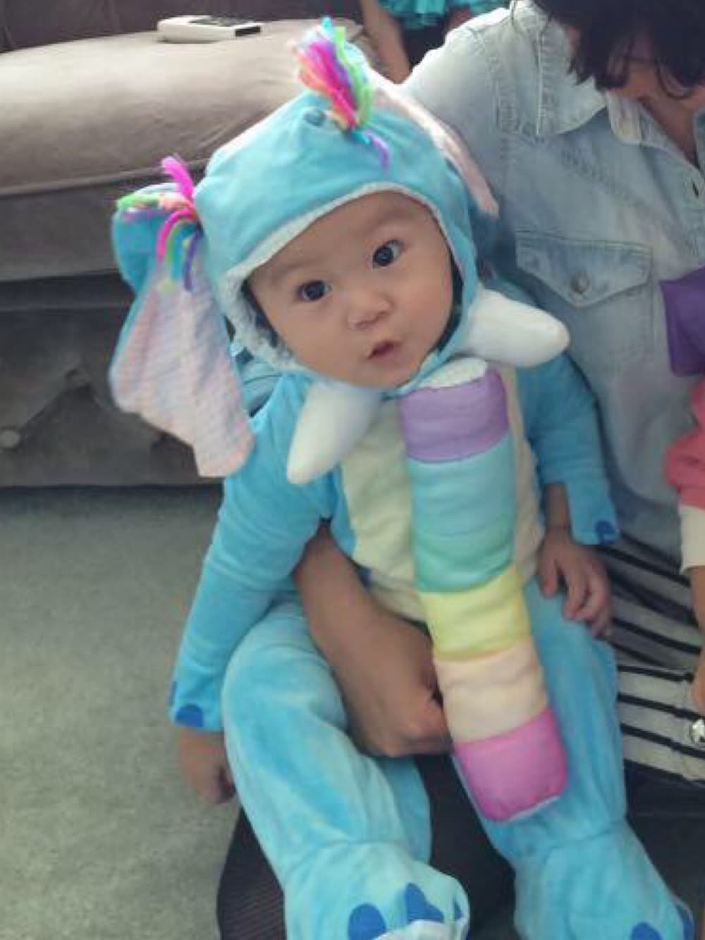 「Trick or Treat、WEAR HALLOWEEN 2015、ダンボ、コスプレ」｜「ダンボのアイテム（その他、ブルー系）」を使った、Peaceさん（キッズ・70cm）の秋コーディネートの1枚目の写真