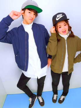 「カップルコーデ」｜やっかさん（レディース・149cm）の春コーディネート