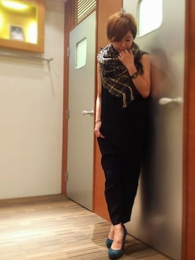 「Lagoon（ラグーン）のアイテム（オールインワン・サロペット）」を使った、CANALJEAN  tomoeさん（レディース・155cm）の夏コーディネート