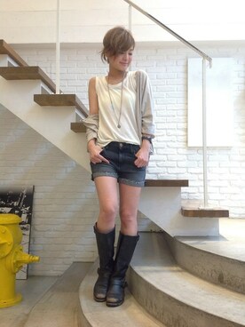 「CURRENT ELLIOTT」｜CANALJEAN  tomoeさん（レディース・155cm）の夏コーディネート