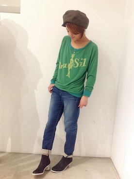 「デニット」｜CANALJEAN  tomoeさん（レディース・155cm）の夏コーディネート