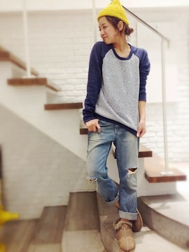 「other.（アザー）のアイテム（ブーツ）」を使った、CANALJEAN  tomoeさん（レディース・155cm）の秋コーディネート