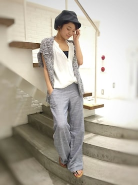 「Caie（カイエ）のアイテム」を使った、CANALJEAN  tomoeさん（レディース・155cm）の夏コーディネート