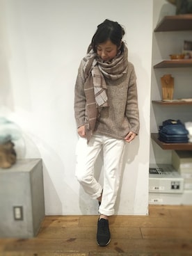 「YANUK（ヤヌーク）のアイテム」を使った、CANALJEAN  tomoeさん（レディース・155cm）の秋コーディネート