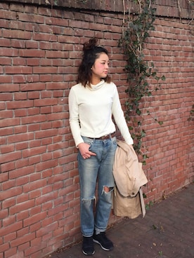 「Lagoon（ラグーン）のアイテム」を使った、CANALJEAN  tomoeさん（レディース・155cm）の冬コーディネート