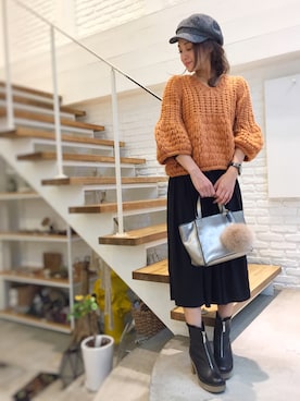 「miista（ミスタ）のアイテム」を使った、CANALJEAN  tomoeさん（レディース・155cm）の秋コーディネート