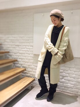 「RED CHOP WORKS（レッドチョップワークス）のアイテム（オールインワン・サロペット）」を使った、CANALJEAN  tomoeさん（レディース・155cm）の秋コーディネート