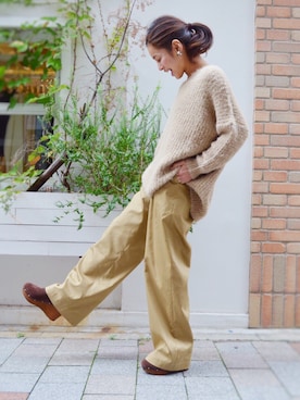 「via j（ヴィアジェイ）のアイテム」を使った、CANALJEAN  tomoeさん（レディース・155cm）の冬コーディネート