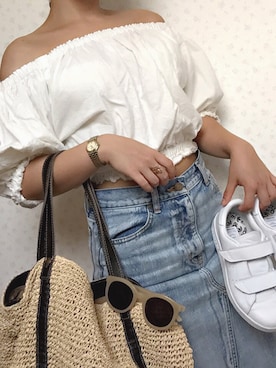 「ハイク」｜「アイテム（スカート）」を使った、Hitoさん（レディース・152cm）の夏コーディネート