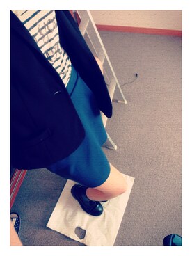 「earth music&ecology（アースミュージックアンドエコロジー）のカットソータイトスカート（スカート、ブルー系）」を使った、だてさん（レディース・166cm）の夏コーディネート