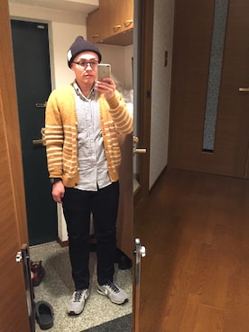 「RAY CASSIN（レイカズン）のアイテム（トップス）」を使った、おかもとさん（メンズ・164cm）の秋コーディネート