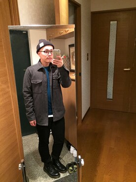 「SHIPS（シップス）のアイテム（ミリタリージャケット）」を使った、おかもとさん（メンズ・164cm）の秋コーディネート