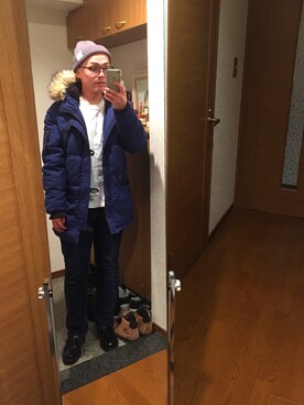 「ヒラキ（ヒラキ）のアイテム（その他シューズ）」を使った、おかもとさん（メンズ・163cm）の冬コーディネート