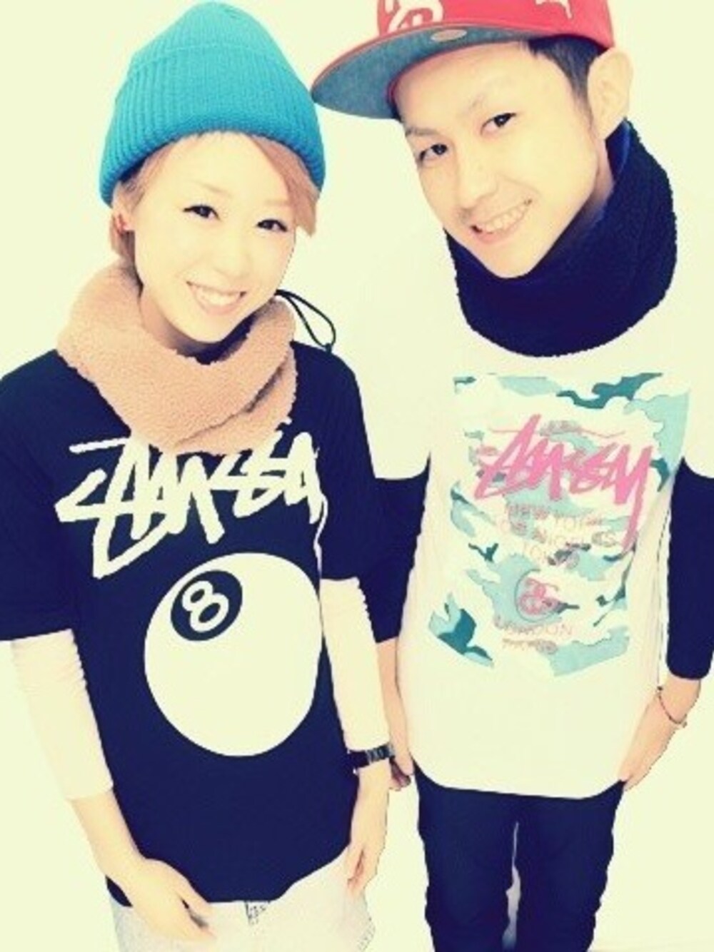 「stussy、x-girl」｜「STUSSYのアイテム（Tシャツ/カットソー、ブラック系）」を使った、aya_3104さん（レディース・156cm）の春コーディネートの1枚目の写真