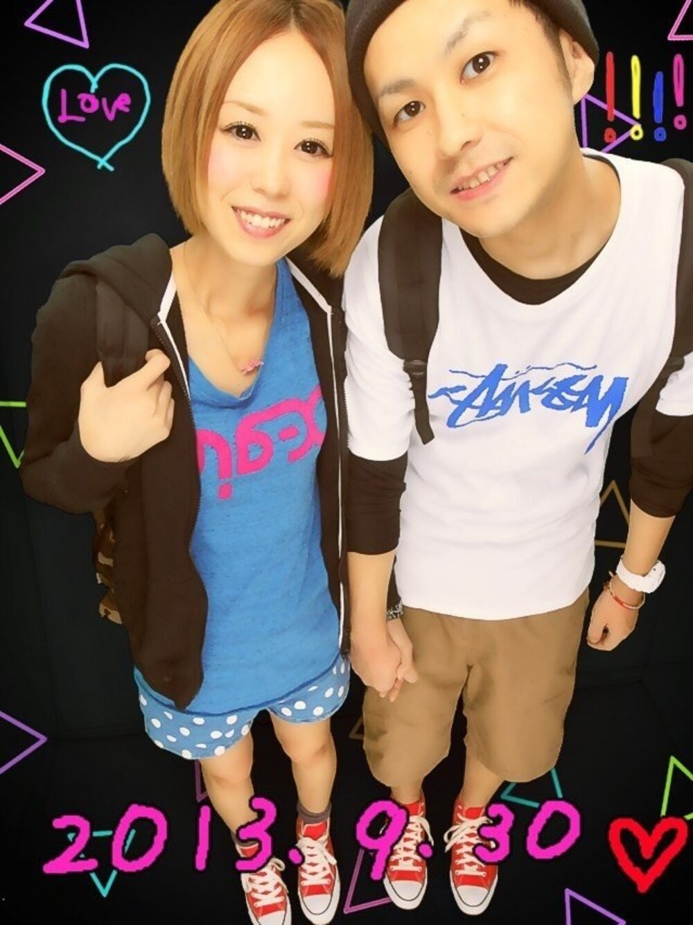 「stussy、x-girl」｜「X-girlのSANDY SLIM TOP（Tシャツ/カットソー、ブルー系）」を使った、aya_3104さん（レディース・156cm）の春コーディネートの1枚目の写真