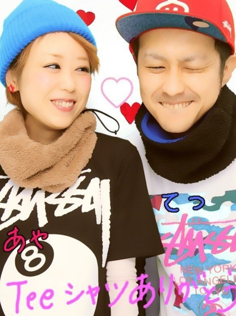「stussy、xgirl、XLARGE、XLARGE®」｜「X-girlのBASIC KNIT CAP（ニットキャップ/ビーニー、ブルー系）」を使った、aya_3104さん（レディース・156cm）の春コーディネートの1枚目の写真