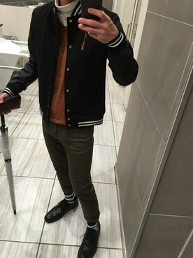 「SPINNS（スピンズ）のアイテム（その他シューズ）」を使った、えーすけさん（メンズ・170cm）の秋コーディネート
