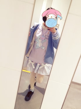 「アイテム（ピーコート）」を使った、けろこさん（レディース・148cm・10代）の冬コーディネート