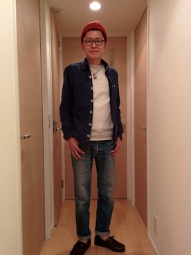 「Utility（ユーティリティー）のアイテム（トップス）」を使った、Ryuusuke Kubouさん（メンズ・175cm）の春コーディネート