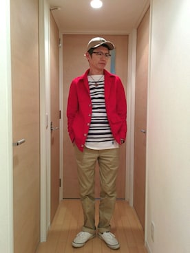 「Utility（ユーティリティー）のアイテム（ジャケット/アウター）」を使った、Ryuusuke Kubouさん（メンズ・175cm）の春コーディネート