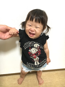 「ヒスミニ」｜「アイテム（その他）」を使った、rino☆manaさん（キッズ・60cm）の夏コーディネート