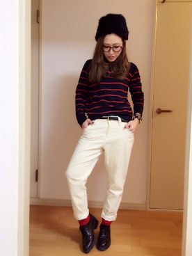 「NOのアイテム（帽子）」を使った、MK☆さん（レディース・149cm）の冬コーディネート