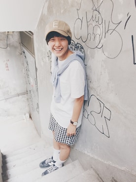 「Daniel Wellington」｜「アイテム（カーゴパンツ）」を使った、Azureさん（メンズ・163cm）の夏コーディネート