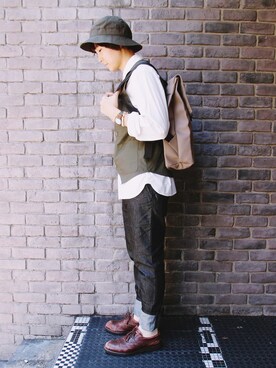 「I Love Ugly（アイラブアグリー）のアイテム（パンツ）」を使った、Azureさん（メンズ・163cm）の秋コーディネート