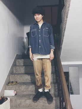 「omake（オマケ）のアイテム」を使った、Azureさん（メンズ・163cm）の秋コーディネート