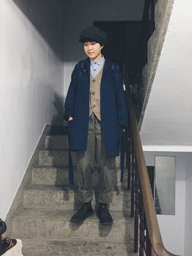 「omake（オマケ）のアイテム」を使った、Azureさん（メンズ・163cm）の冬コーディネート