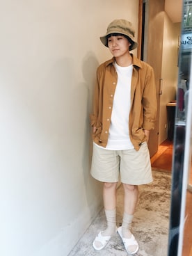 「wisdom（ウィズダム）のアイテム（ジャケット/アウター）」を使った、Azureさん（メンズ・163cm）の夏コーディネート