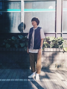 「wisdom（ウィズダム）のアイテム（ジャケット/アウター）」を使った、Azureさん（メンズ・163cm）の秋コーディネート